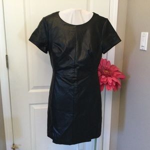 Forever 21 Vegan Leather Black Dress M